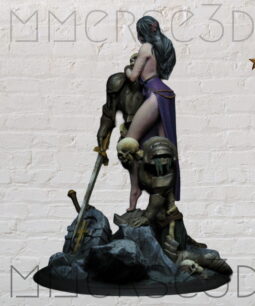 Necromancer-with-skeleton stl