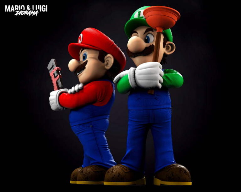 Mario And Luigi Stl File - Stlplaza.com