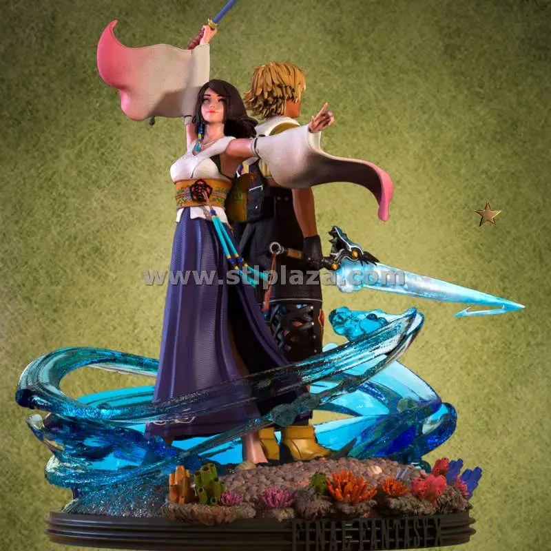 Tidus + Yuna Diorama Stl File From Final Fantasy +Nsfw