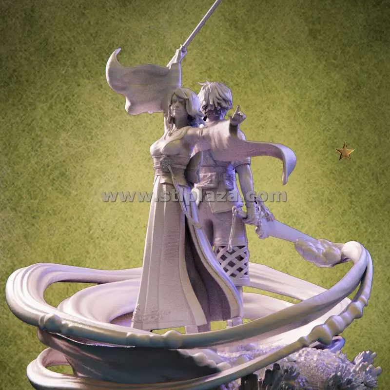 Tidus + Yuna Diorama Stl File From Final Fantasy +Nsfw - Image 2