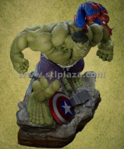 hulk spiderman diorama stl