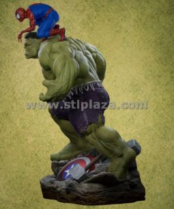hulk spiderman diorama stl