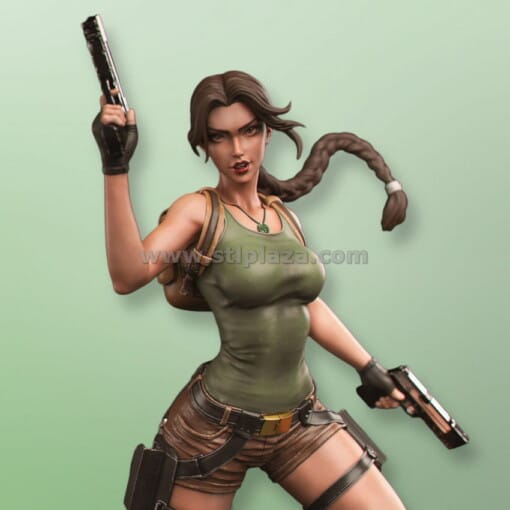 Lara Croft Stl File v2 For 3d Printer From Tomb Raider