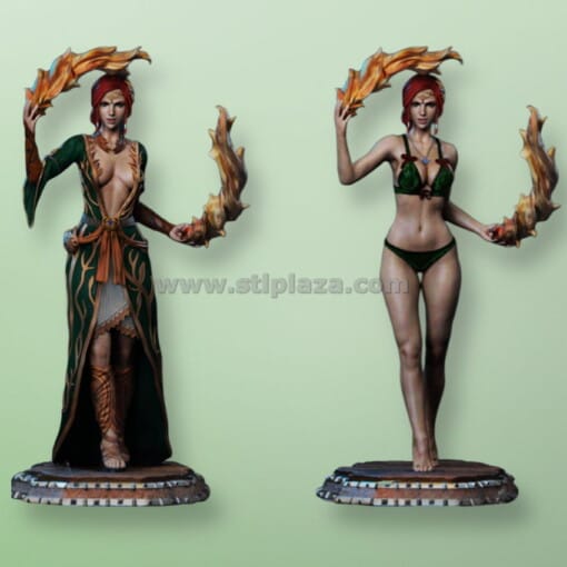 Triss Merigold v3 STL File for 3d Printers From Witcher