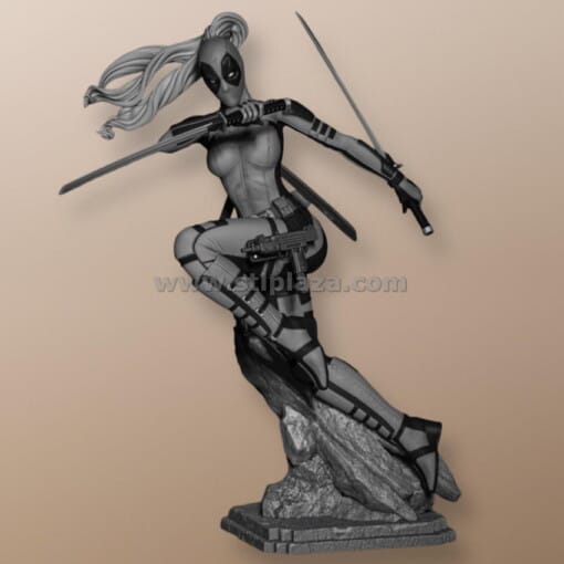 Lady DeadPool Super Hero STL File v2