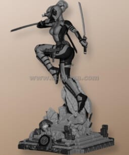 Lady Deadpool stl