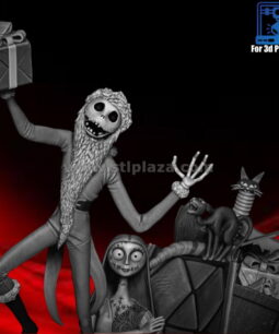 Jack and Sally Diorama 3d stl file