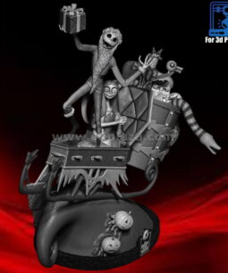 Jack and Sally Diorama 3d stl file