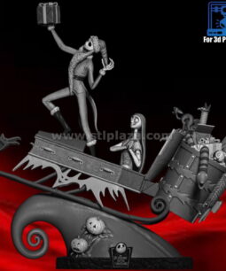 Jack and Sally Diorama 3d stl file