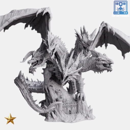 Tiamat 3d stl figure