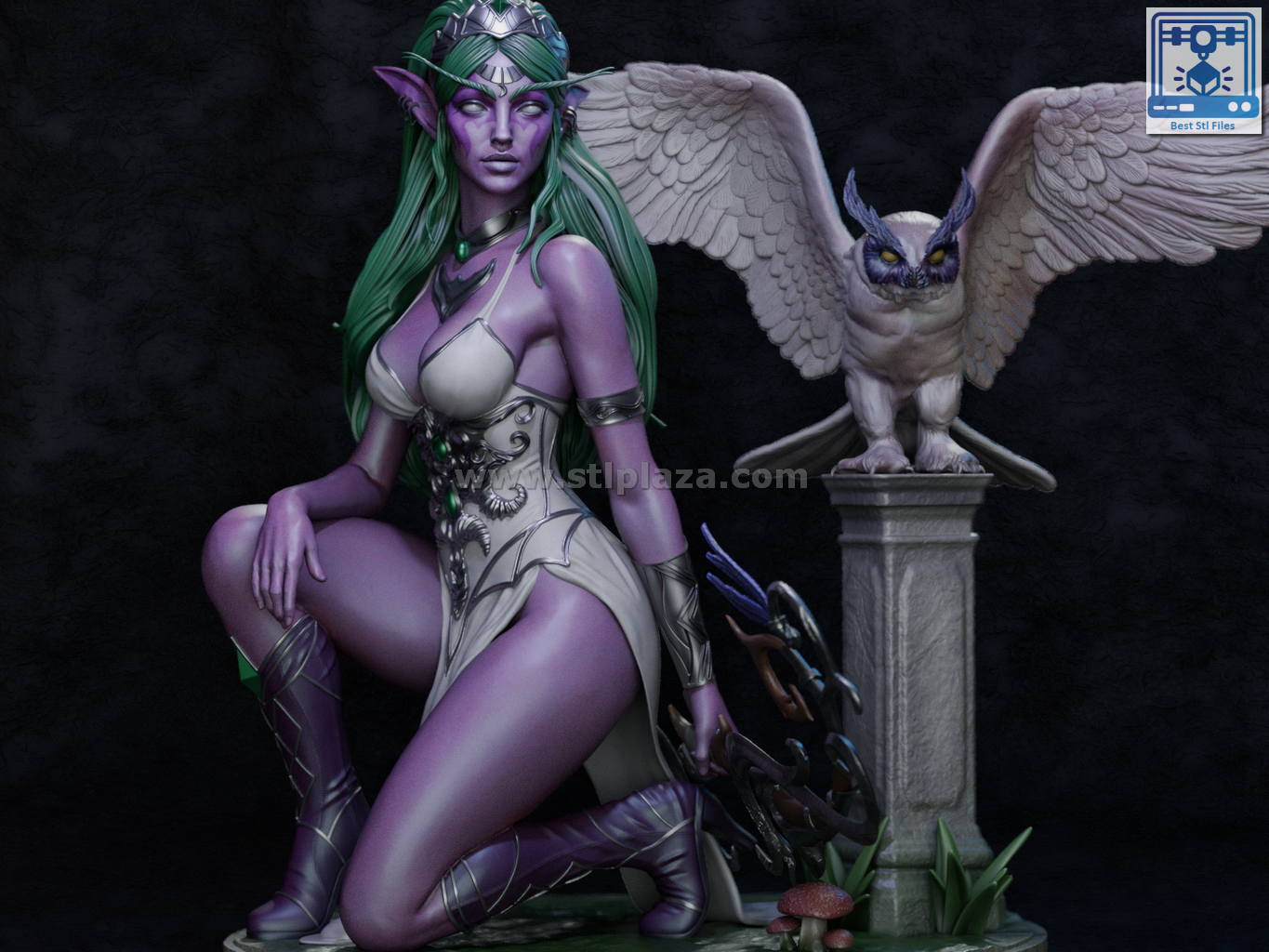 Tyrande 3d stl figure file