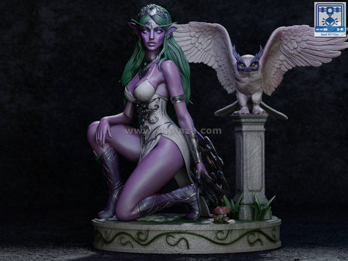 Tyrande 3d stl figure file
