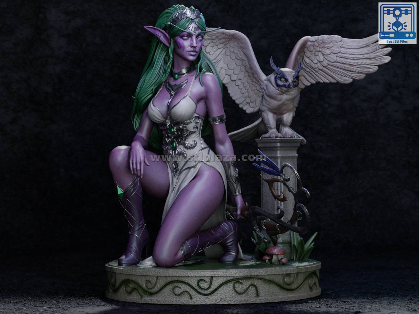 Tyrande 3d stl figure file