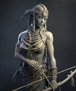 Kora, Tribal Warrior 3d stl figure