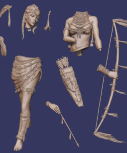 Kora, Tribal Warrior 3d stl figure
