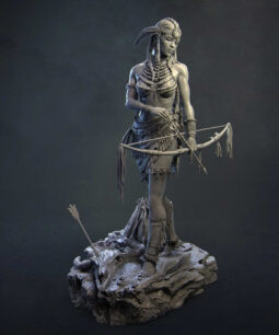 Kora, Tribal Warrior 3d stl figure